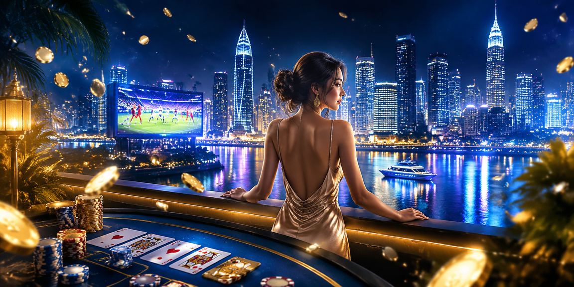 Sảnh baccarat neon sôi động tại TP Hồ Chí Minh thu hút người chơi VIP goog88